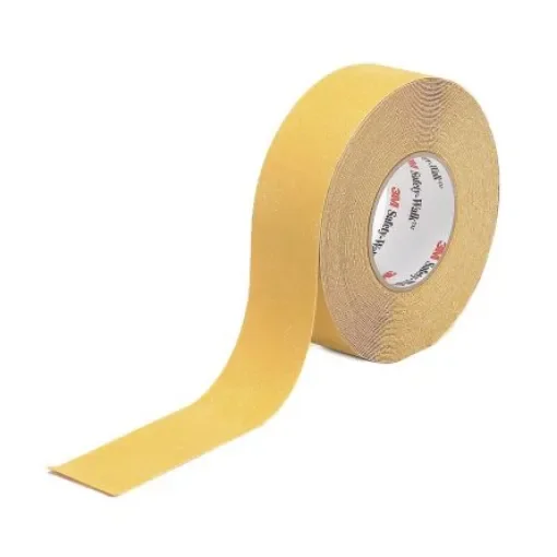 3M Black/Yellow PVC 20m Hazard Tape, 1mm Thickness - BAD50YN product image