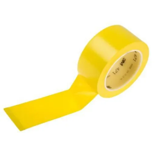 3M Scotch 471 Yellow Vinyl 33m Lane Marking Tape, 0.13mm Thickness product image