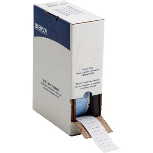 Brady B-342 PermaSleeve White Heatshrink Labels, 12.70mm Width, 8.51mm Height, 2000 Qty - BM71-187-1-342-2 product image