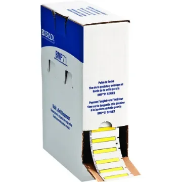 Brady B-7641 PermaSleeve Yellow Heatshrink Labels, 44.45mm Width, 5.97mm Height, 1000 Qty - BM71-125-175-7641Y product image