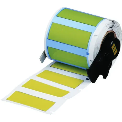 Brady B-342 PermaSleeve Yellow Heatshrink Labels, 44.45mm Width, 16.38mm Height, 100 Qty - PSPT-375-175-YL product image