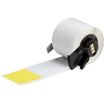 Brady B-427 Self-laminating Vinyl Transparent/Yellow Cable Labels, 38.10mm Width, 152.4mm Height, 50 Qty - PTL-34-427-YL product image