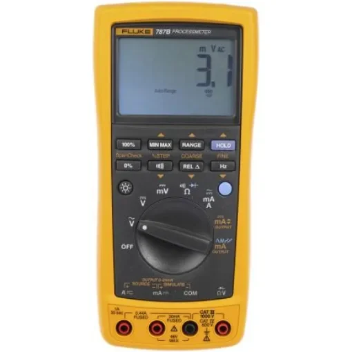 Fluke 787B Handheld Digital Multimeter, True RMS, 1A ac Max, 1A dc Max, 1000V ac Max - FLUKE-787B product image