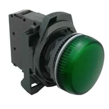 Allen Bradley, 800F, Panel Green LED Pilot Light, 22mm Cutout, Round, 120V ac - 800FP-P3PN5G product image