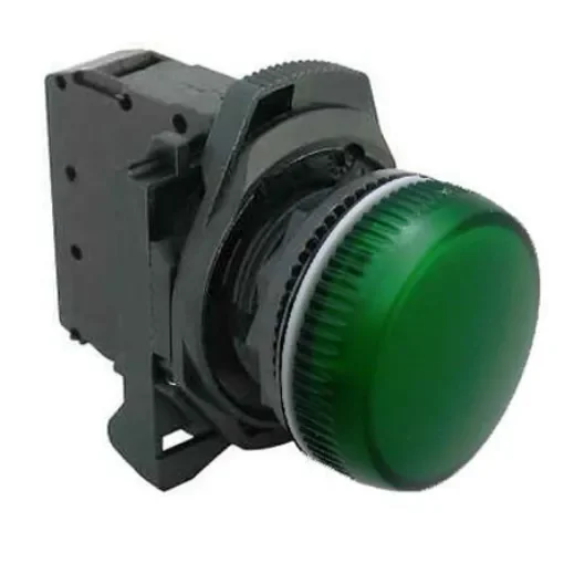 Allen Bradley, 800F, Panel Green LED Pilot Light, 22mm Cutout, Round, 120V ac - 800FP-P3PN5G product image