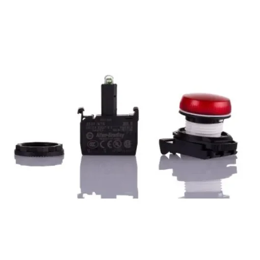 Allen Bradley, 800F, Panel Red LED Pilot Light, 22mm Cutout, Round, 240V ac - 800FP-P4PN7R product image