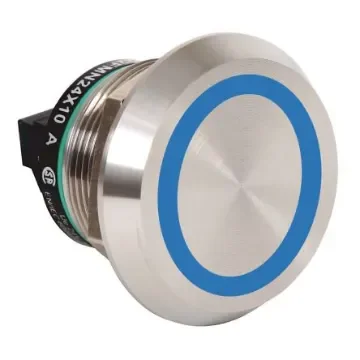 Allen Bradley 800K Series Illuminated Push Button, Panel Mount, 22mm Cutout, SPST, IP69K - 800K-22FMB24X10 product image