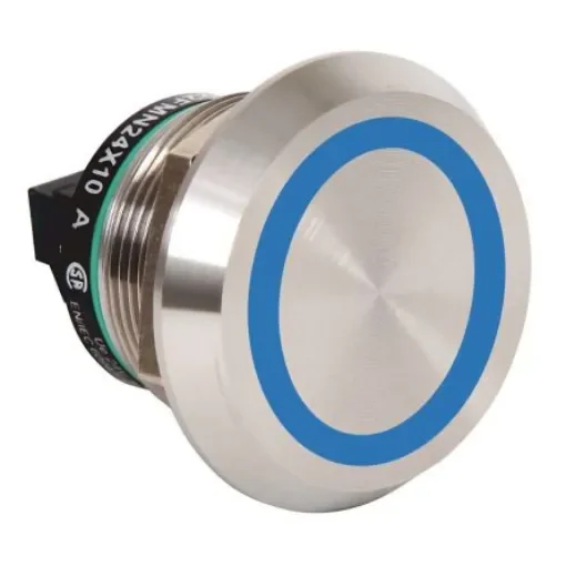 Allen Bradley 800K Series Illuminated Push Button, Panel Mount, 22mm Cutout, SPST, IP69K - 800K-22FMB24X10 product image