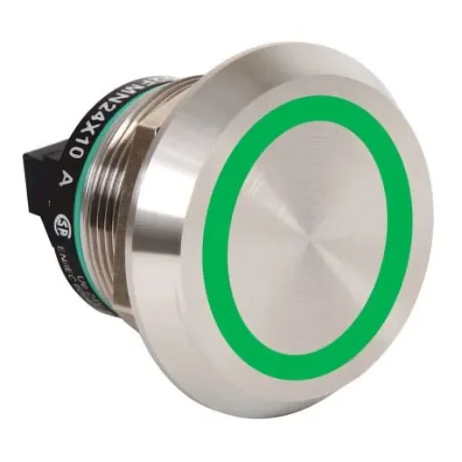 Allen Bradley 800K Series Illuminated Push Button, Panel Mount, 22mm Cutout, SPST - 800K-22FMG24X10 product image