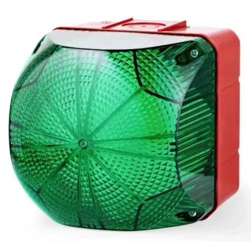 AUER Signal QDS Series Green Multiple Effect Beacon, 24 V ac/dc, Surface Mount, LED Bulb, IP66 - 874166405 product image