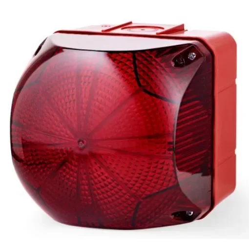 AUER Signal QDS Series Red Multiple Effect Beacon, 230 V ac, 240 V ac, Surface Mount, LED Bulb, IP66 - 874162313 product image