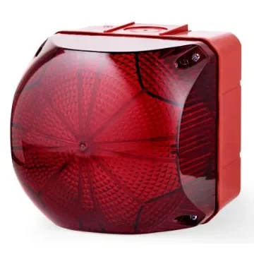 AUER Signal QDM Series Red Multiple Effect Beacon, 24-48 V ac/dc, Surface Mount, LED Bulb, IP66 - 874262408 product image