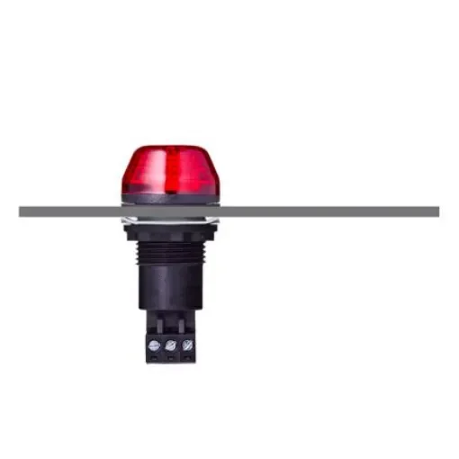 AUER Signal ISS Series Red Strobe Beacon, 24 V ac/dc, Panel Mount, LED Bulb, IP65 - 800512405 product image