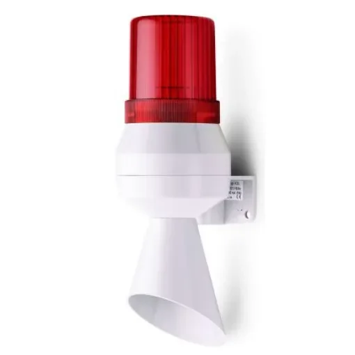 AUER Signal KLL Series Red Sounder Beacon, 24 V dc, IP43, Vertical Mount, 92 at 1 Metre - 710112005 product image