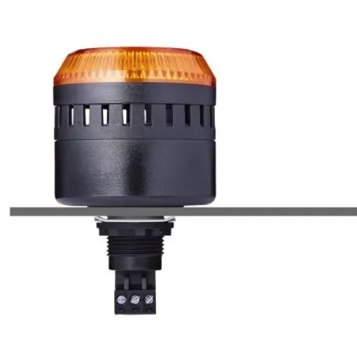 AUER Signal ELG Series Amber Buzzer Beacon, 24 V ac/dc, IP65, Panel Mount, 103 at 1 Metre - 814511405 product image