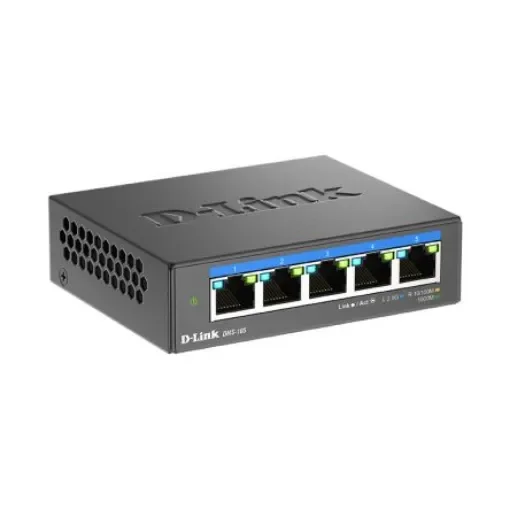 D-Link 5-Port 2.5G Multi-Gigabit Desktop Switch, Unmanaged 5 Port Gigabit Switch, EU - DMS-105/E product image
