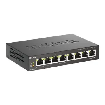D-Link 8-Port Gigabit PoE Unmanaged Desktop Switch, Unmanaged 8 Port Gigabit Switch With PoE EU - DGS-1008P/E product image