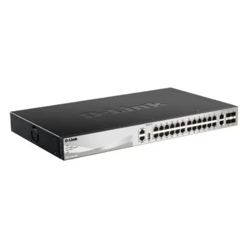 D-Link 30-Port Layer 3 Stackable Multi-Gigabit Managed Switch with 25G Uplinks, Managed 30 Port Managed Switch, UK - DMS-3130-30TS/B product image