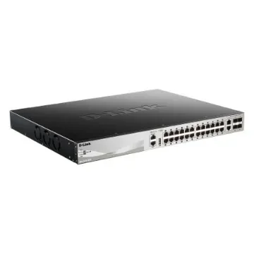 D-Link 30-Port Layer 3 Stackable Multi-Gigabit Managed PoE Switch with 25G Uplinks, Managed 30 Port Managed Switch With - DMS-3130-30PS/B product image