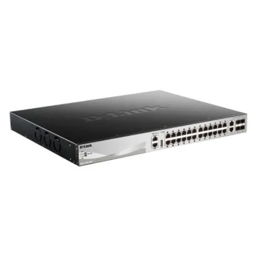 D-Link 30-Port Layer 3 Stackable Multi-Gigabit Managed PoE Switch with 25G Uplinks, Managed 30 Port Managed Switch With - DMS-3130-30PS/B product image