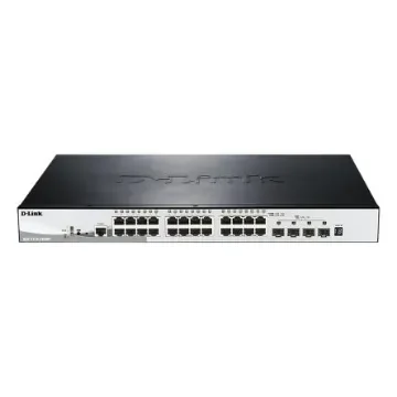 D-Link 28-Port Gigabit Stackable Smart Managed Max PoE Switch with 10G Uplinks, Smart 28 Port Gigabit Switch With PoE - DGS-1510-28XMP product image