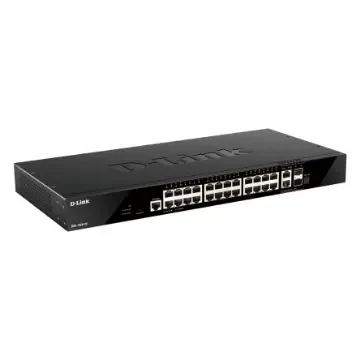 D-Link 28-Port Layer 3 Stackable Smart Managed Switch with 10G Uplinks, Smart 28 Port Managed Switch, EU - DGS-1520-28/E product image