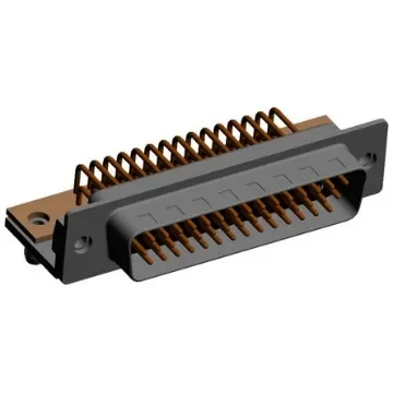 Norcomp SEAL-D 44 Way Right Angle Plug-In Mount D-sub Connector Plug, 2.286mm Pitch, with 4-40 Insert Boardlock & - 781-M44-113R141 product image