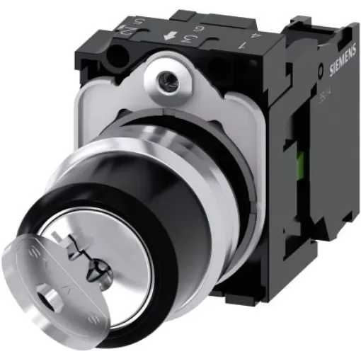 Siemens IP66, IP67, IP69 Key Switch, SPST 2-Way - 3SU1150-4BF11-1BA0 product image