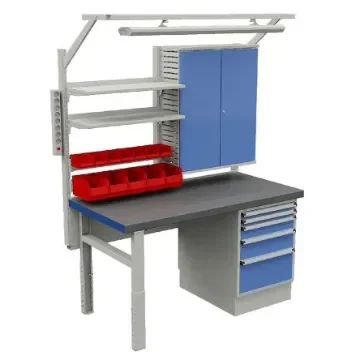 Treston C13041316 Steel Workbench, Adjustable Height, 850mm x 1500mm x 750mm product image