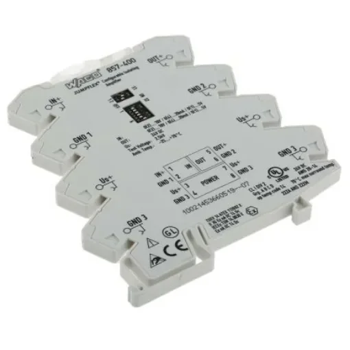 WAGO 857 Series Signal Conditioner, Current, Voltage Input, Current, Voltage Output, 24V dc Supply, ATEX, IECEx - 857-400 product image