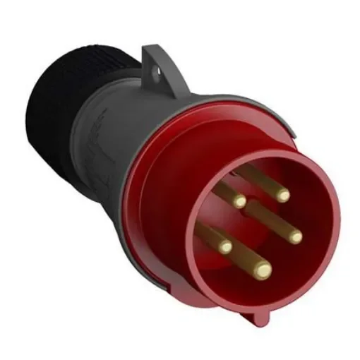 Amphenol Industrial, Easy & Safe IP44 Red Cable Mount 3P + N + E Industrial Power Plug, Rated At 16A, 415 V - 2CMA101967R1000  416EP6 product image