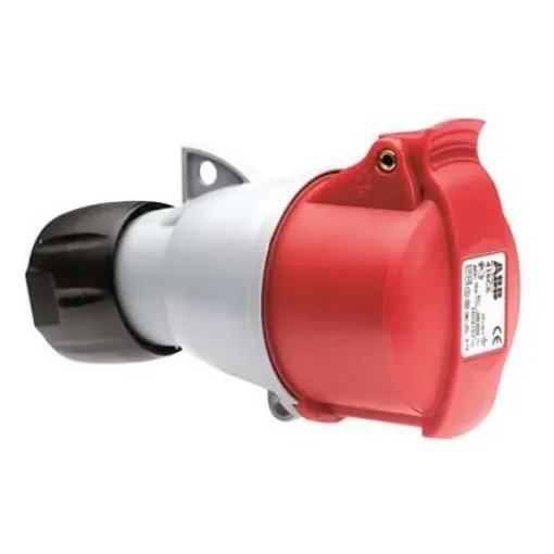 Amphenol Industrial, Easy & Safe IP44 Red Cable Mount 3P + N + E Industrial Power Socket, Rated At 32A, 415 V - 2CMA102051R1000  432EC6 product image