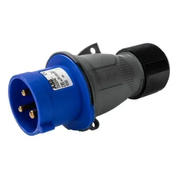 Amphenol Industrial, Easy & Safe IP44 Blue Cable Mount 2P + E Industrial Power Plug, Rated At 32A, 230 V - 2CMA101975R1000  232EP6 product image