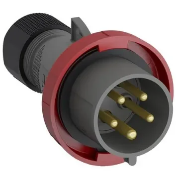 Amphenol Industrial, Easy & Safe IP67 Red Cable Mount 3P + N + E Industrial Power Plug, Rated At 16A, 415 V - 2CMA101089R1000  416EP6W product image