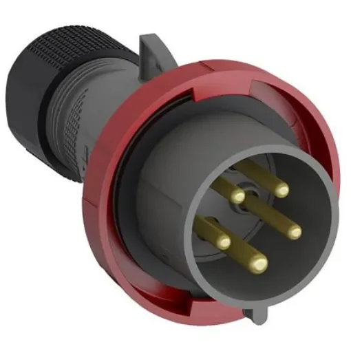 Amphenol Industrial, Easy & Safe IP67 Red Cable Mount 3P + N + E Industrial Power Plug, Rated At 16A, 415 V - 2CMA101089R1000  416EP6W product image