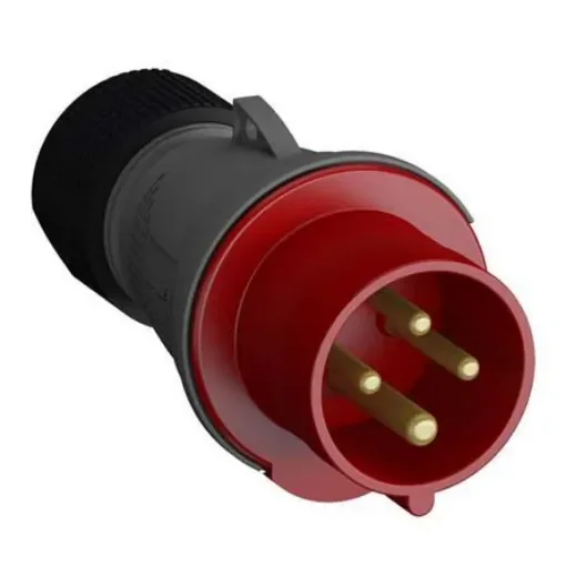 Amphenol Industrial, Easy & Safe IP44 Red Cable Mount 3P + E Industrial Power Plug, Rated At 32A, 415 V - 2CMA101984R1000  332EP6 product image