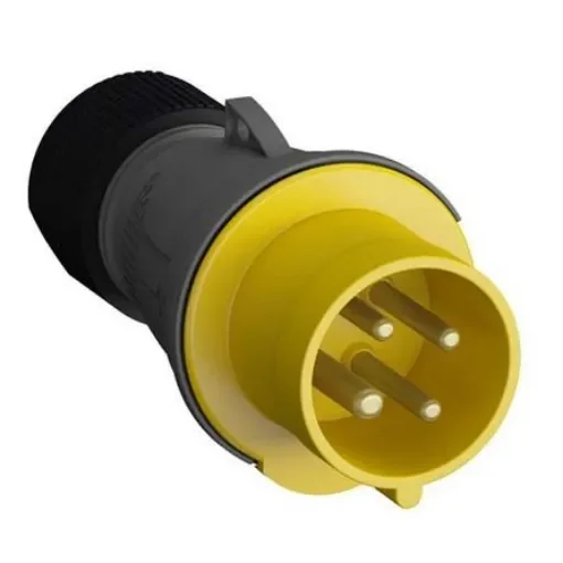 Amphenol Industrial, Easy & Safe IP44 Yellow Cable Mount 3P + E Industrial Power Plug, Rated At 16A, 110 V - 2CMA101954R1000  316EP4 product image