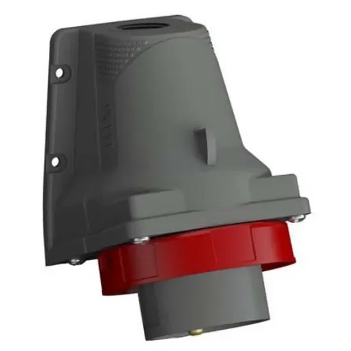 Amphenol Industrial, Easy & Safe IP67 Red Wall Mount 3P + N + E Right Angle Industrial Power Plug, Rated At 16A, 415 V - 2CMA101183R1000  416EBS6W product image