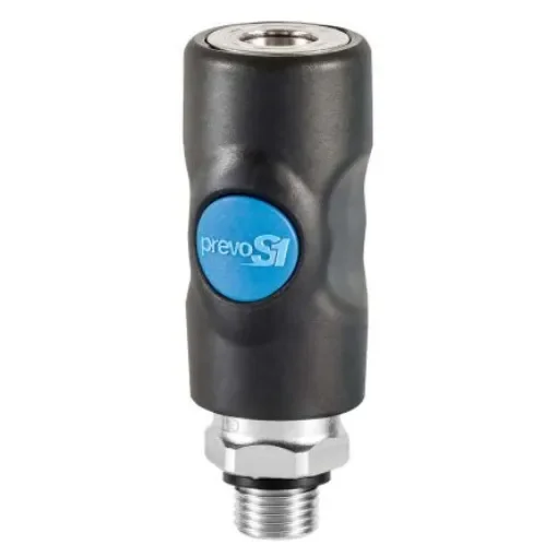 PREVOST Composite Body Male Safety Quick Connect Coupling, G 1/4 Male Threaded - ISI 061151CP product image