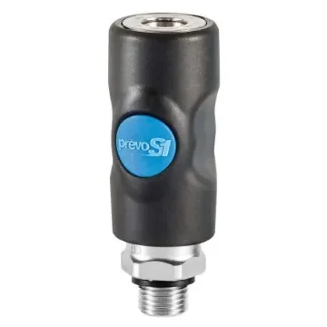 PREVOST Composite Body Male Safety Quick Connect Coupling, G 3/8 Male Threaded - ISI 061152CP product image