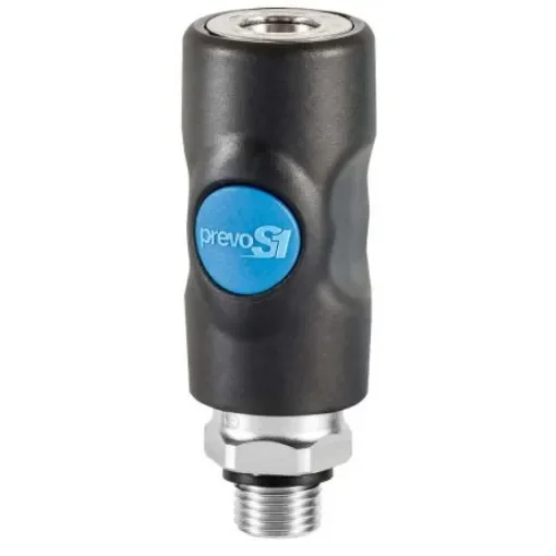 PREVOST Composite Body Male Safety Quick Connect Coupling, G 1/2 Male Threaded - ISI 061153CP product image