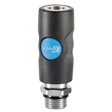 PREVOST Composite Body Male Safety Quick Connect Coupling, G 3/8 Male Threaded - ISI 081152CP product image