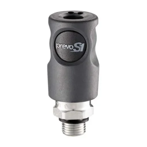 PREVOST Composite Body Male Safety Quick Connect Coupling, G 3/8 Male Threaded - CSI 061152CP product image