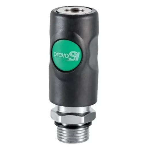 PREVOST Composite Body Male Safety Quick Connect Coupling, G 3/8 Male Threaded - ESI 071152CP product image
