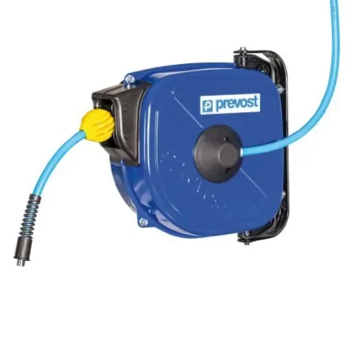 PREVOST Wall Mounted 12m Air Hose Reel, 10mm Inner Diameter, 14mm Outer Diameter, 800L/min Flow Rate - DRFB 1012N product image