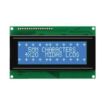 Midas MC24005A6W-BNMLW-V2 A Alphanumeric LCD Display, Blue on White, 2 Rows by 40 Characters, Transmissive product image