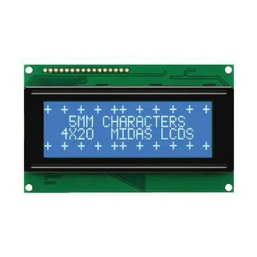 Midas MC24005A6W-BNMLW-V2 A Alphanumeric LCD Display, Blue on White, 2 Rows by 40 Characters, Transmissive product image