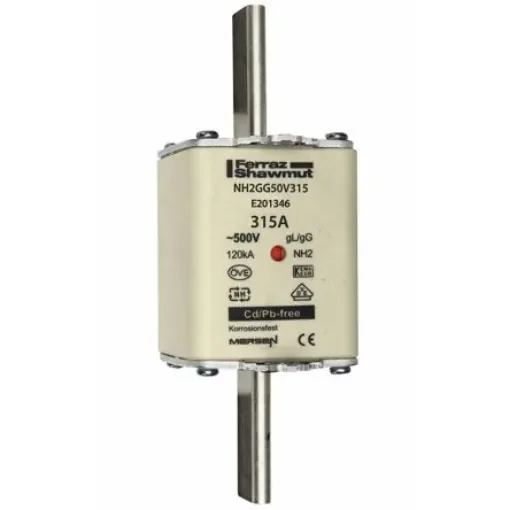 Mersen 315A NH Fuse, NH2, 500V ac - K219820 / NH2GG50V315-1 product image