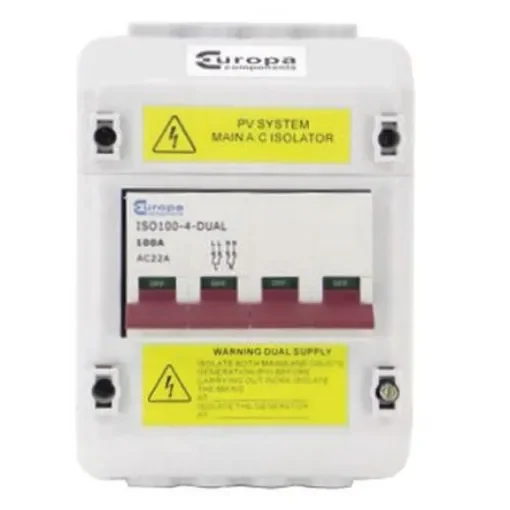 Europa Main AC Isolator Circuit Trip for use with PV System Main AC Isolator - EC4ACSW product image