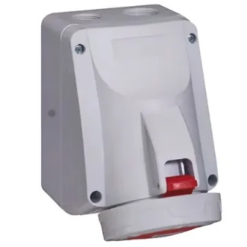 Legrand IP67 Red Wall Mount 3P + N + E Right Angle Industrial Power Socket, Rated At 63A, 415 V - 5 555 59 product image